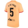 Virallinen pelipaita Atlético Madrid R. De Paul 5 Kolmas 2022-23 Lyhythihainen - Miesten
